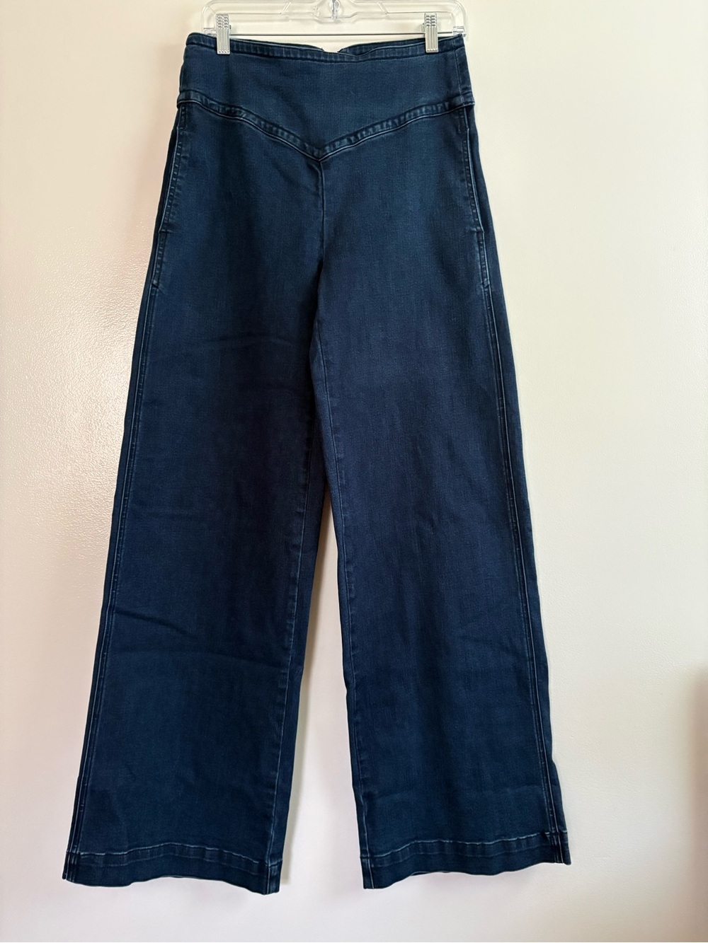 ModCloth Walk-in into the Weekend Dark Blue Flare Wide Legs Size 8